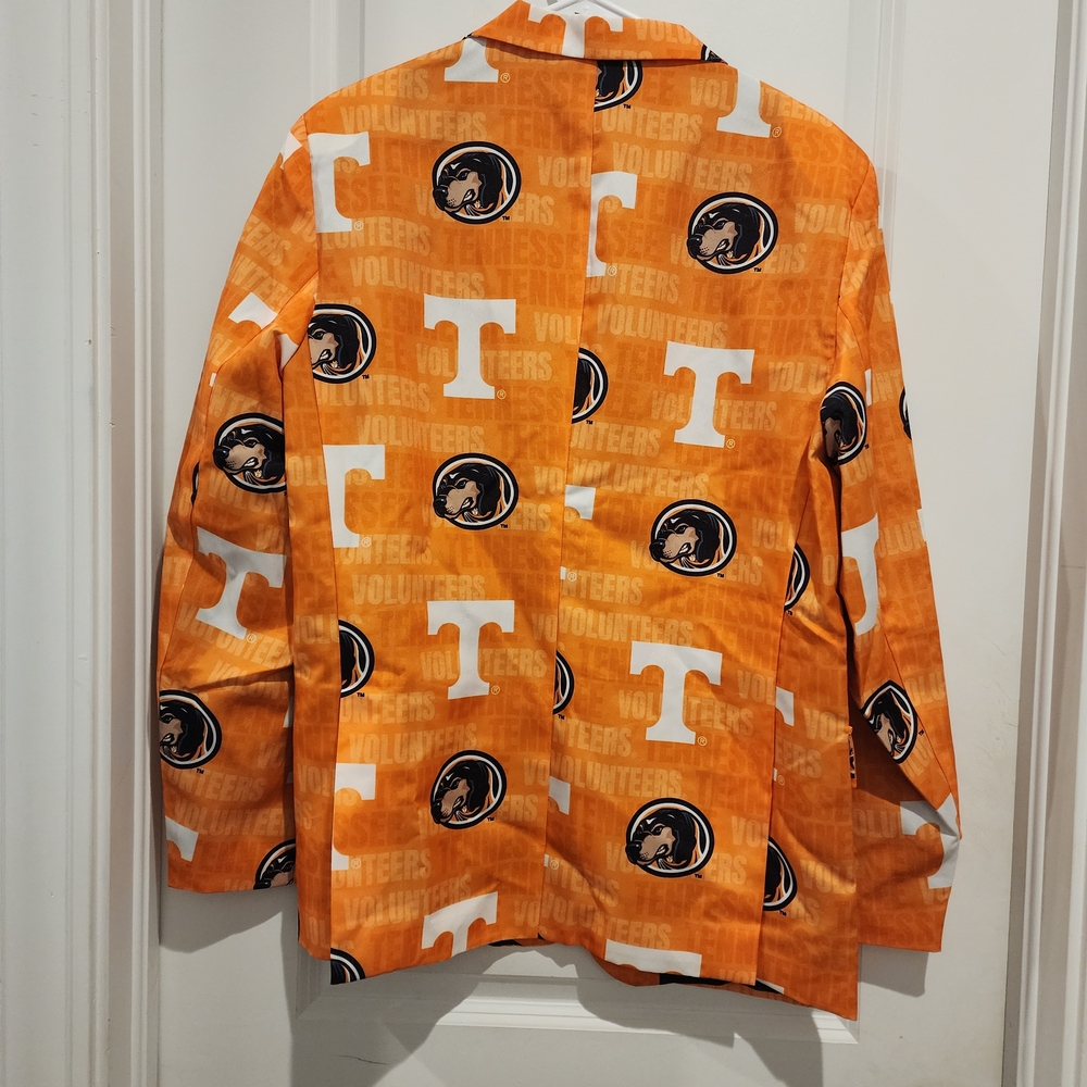 Vibrant Orange Patterned Blazer - image 2